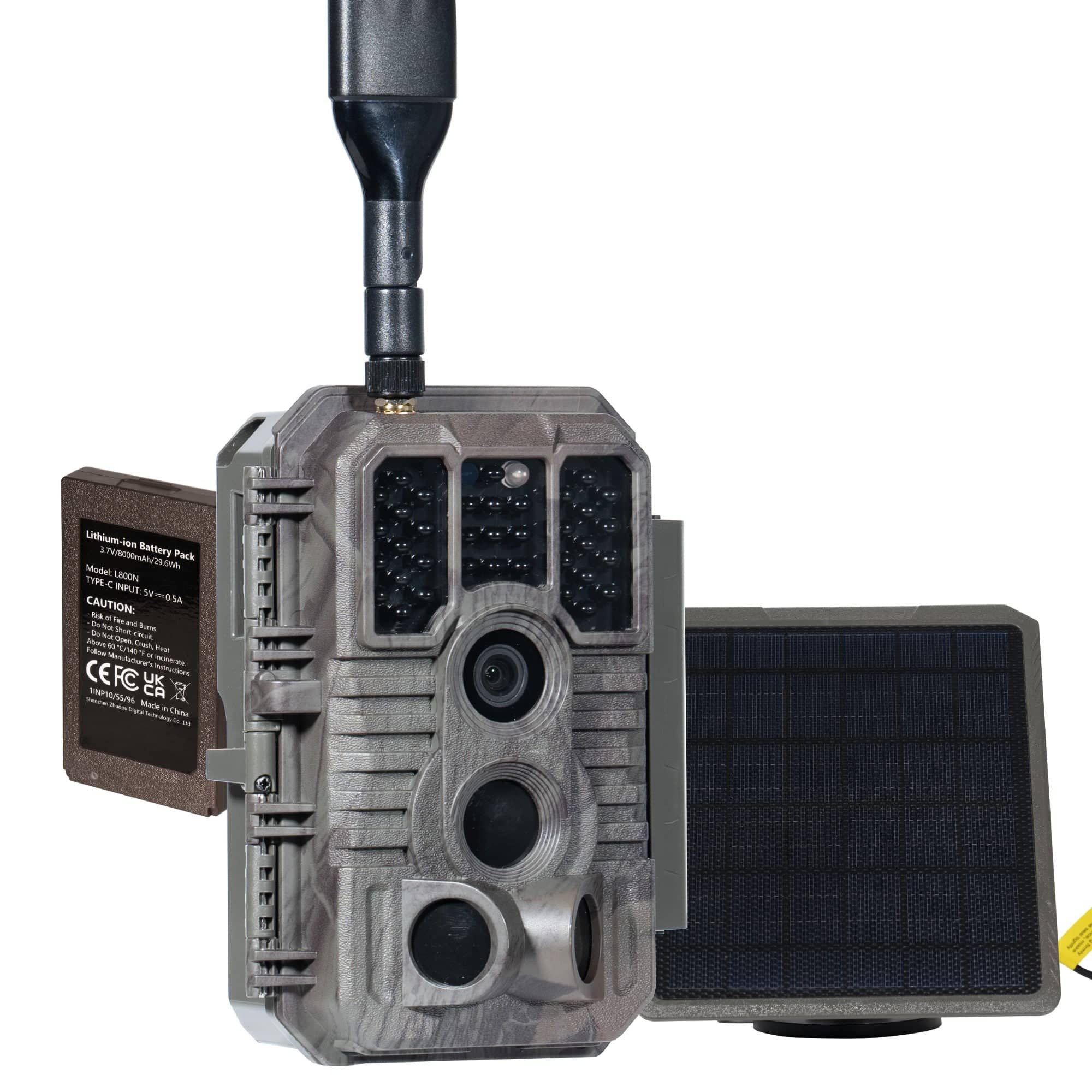 GardePro Cellular Trail Camera X60P Pre-Installed Contract SIM With Rechargeable Battery & Solar Panel