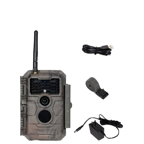 GardePro WiFi Trail Camera E6PMB With Rechargeable Battery & 32G Built-in Memory SD Card with AC Adapter