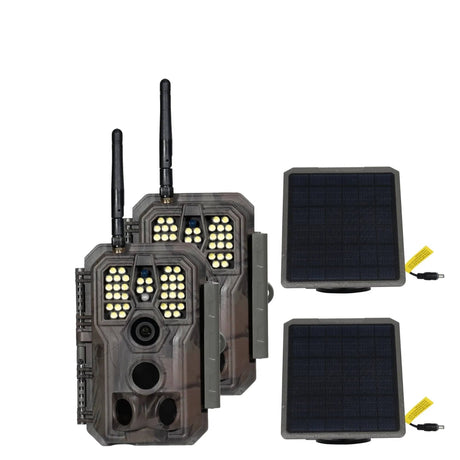 GardePro WiFi Trail Camera E8PWF With White Flash & Rechargeable Battery & 32G Built-in Memory SD Card With Solar Panel