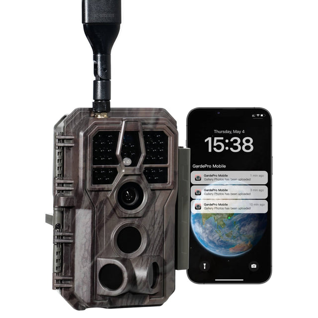 GardePro Cellular Trail Camera x50MB SIM-Free  With Rechargeable Battery Built in Memory SD Card