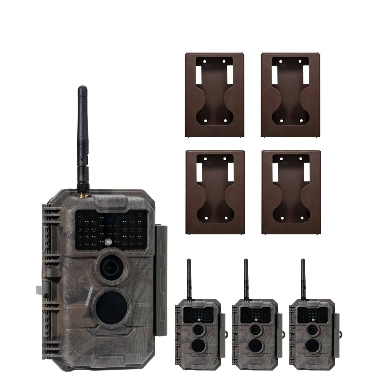 GardePro WiFi Trail Camera E6 4 Pack with Security Box