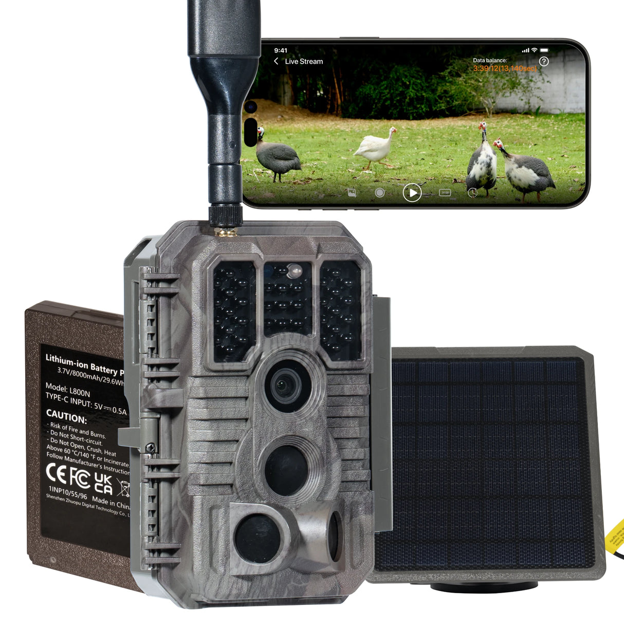 GardePro X60P Live Max(Cellular) SIM-free With Solar Panel