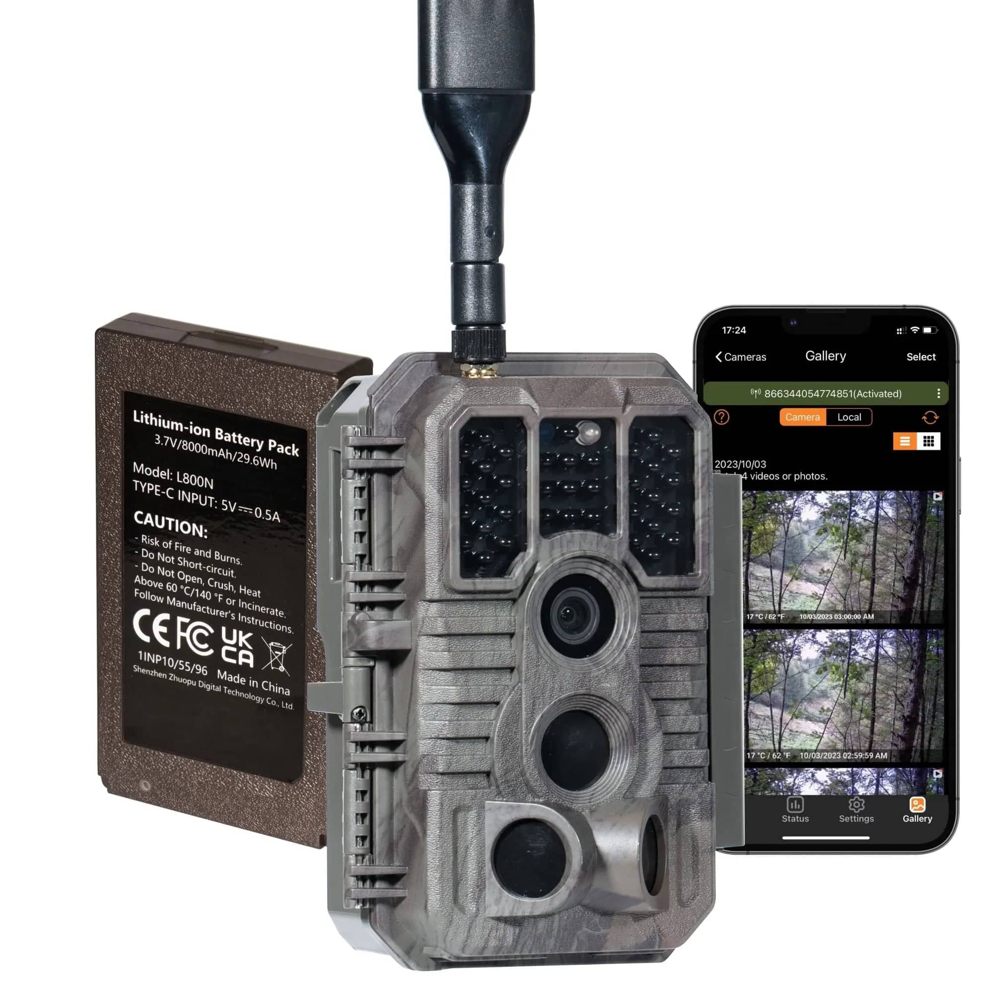 GardePro Cellular Trail Camera X60PLMB Freedom Unlocked SIM-free With Live Stream & Rechargeable Battery & 32G Built-in Memory SD Card