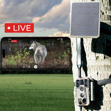 GardePro Cellular Trail Camera X60LPMB Pre-Installed Contract Sim With Live Stream & Rechargeable Battery & 32G Built-in Memory SD Card With Solar Panel