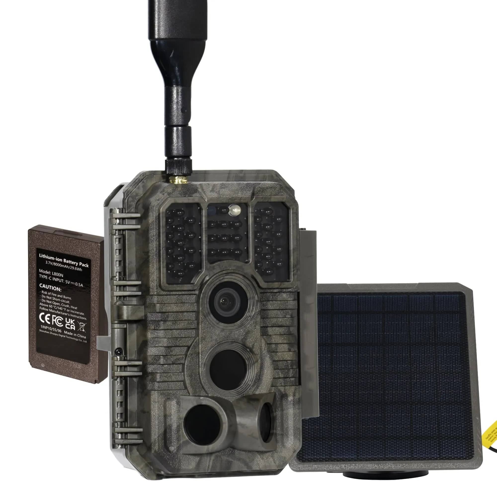 GardePro Cellular Trail Camera X60PMB Pre-Installed Contract SIM  With Rechargeable Battery & 32G Built-in Memory SD Card & Solar Panel